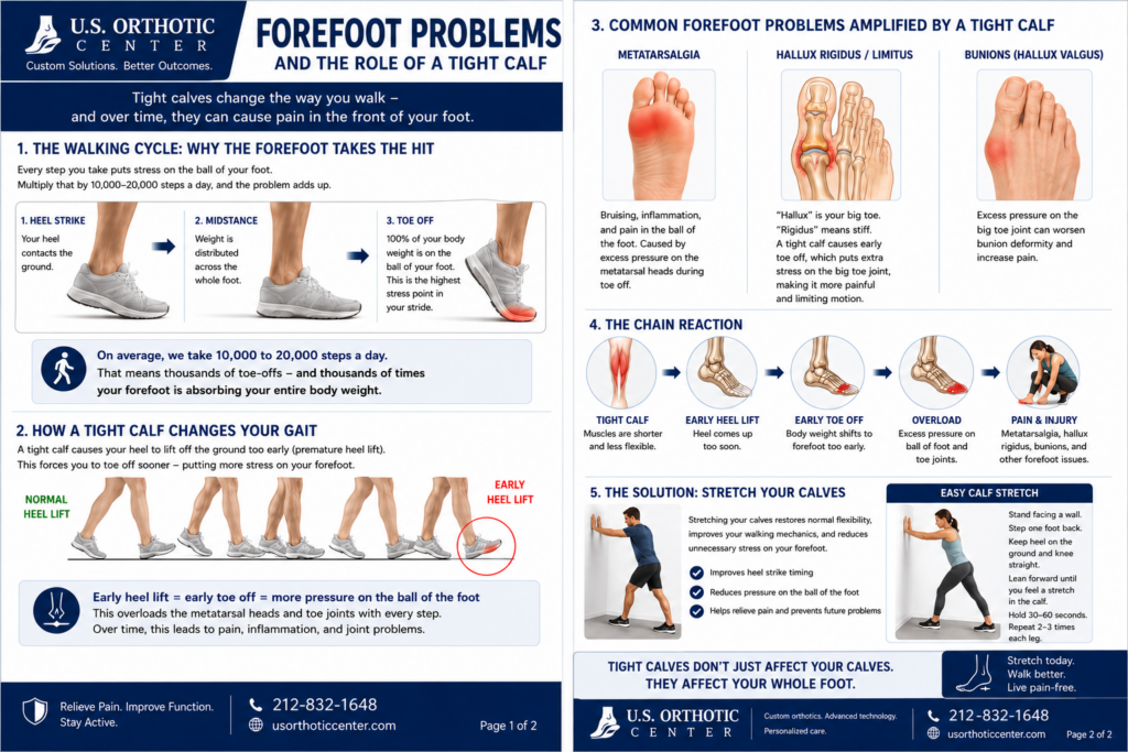 Forefoot issues by us orthotic center in new york city